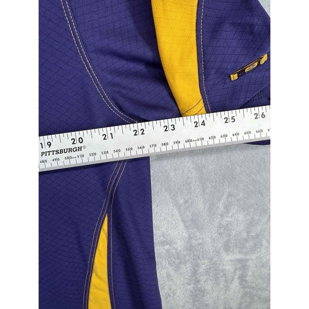 Vintage Nike Dri-Fit East Carolina Pirates Purple Yellow Polo Shirt Men's L EUC - Picture 4 of 5